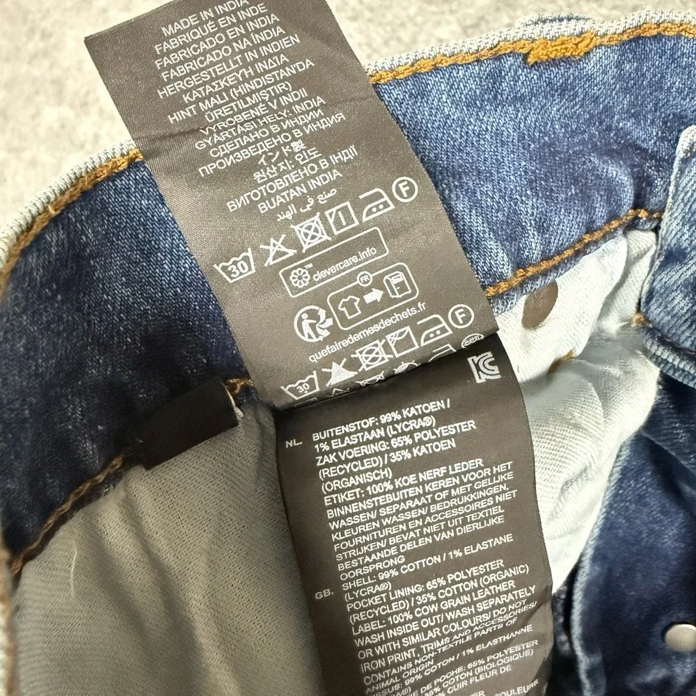 G-Star Raw‎ 3301 Regular Tapered Jeans Mens 32x30 Crazy Wash Stretch Button Fly
